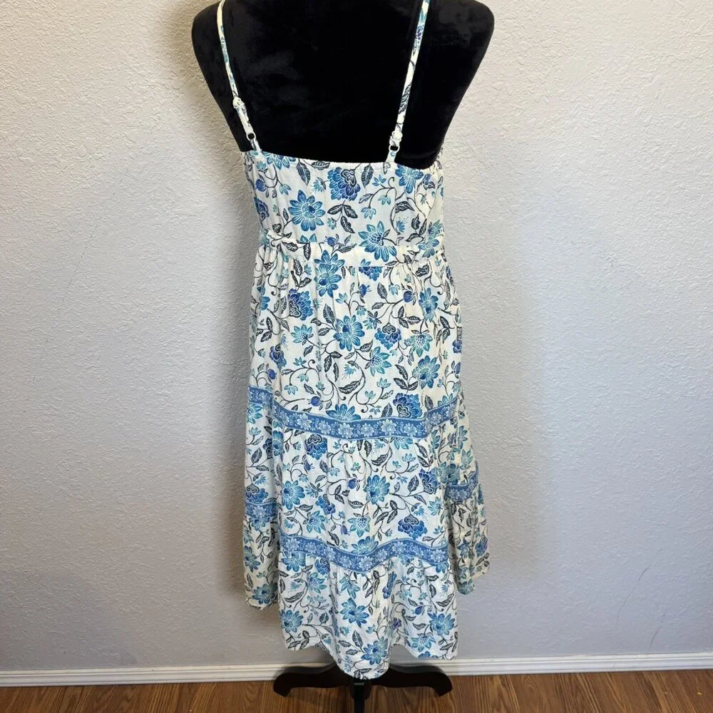 Old Navy Girls XL (14) Sleeveless Button-Front Tiered Fit‎ & Flare Midi Dress